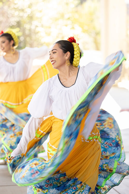 Students in Ballet Folklorico de CSUF perform. 