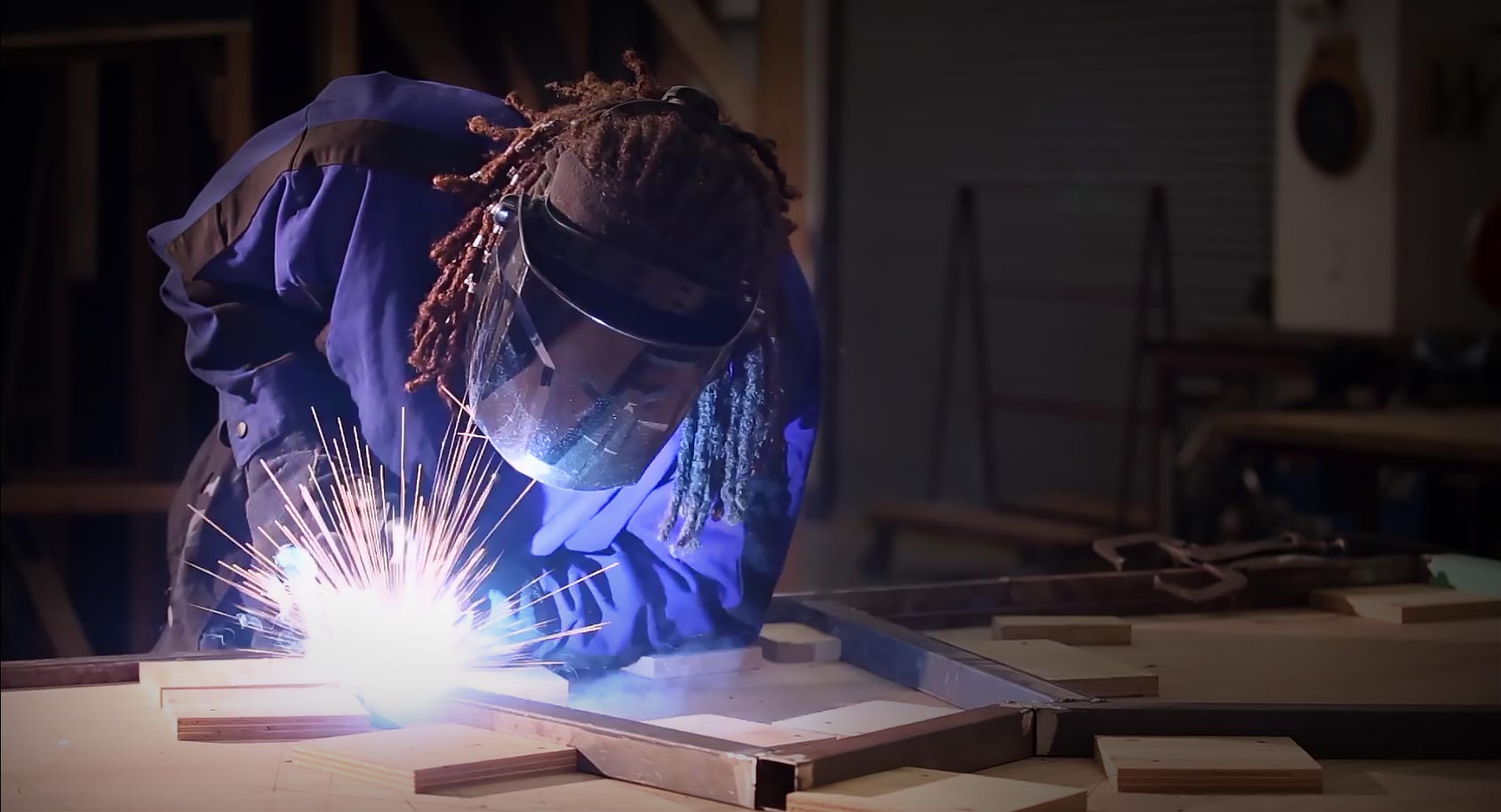 Welding Blue Light